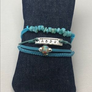 Blue hope bracelet
